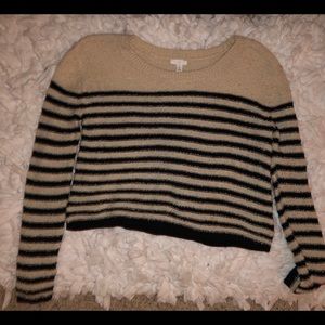 stripped crop sweater